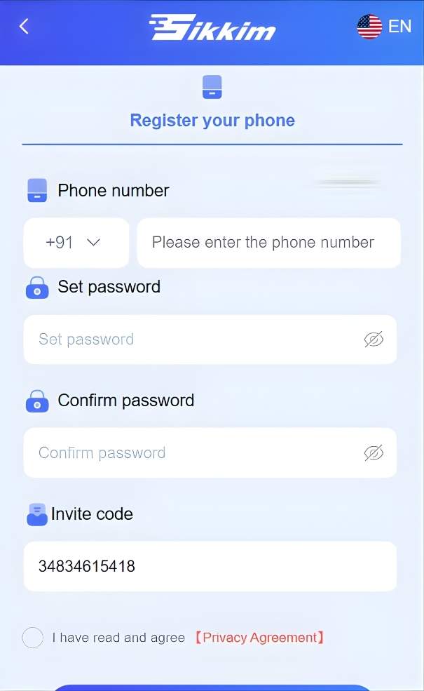 Getting Started: The Sikkim Game Register Process Screenshot